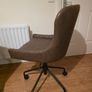 Brown leather adjustable desk chair Image 5