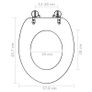Toilet Seats with Lids 2 pcs MDF Dolphin Image 3