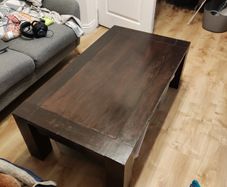 Solid Dark Oak Coffee Table Heavy Duty & Built to Last!