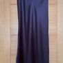 Satin black midi Skirt size uk 4/6 Image 2