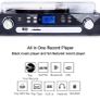 Vinyl Record Playe with Bluetooth and Stereo Speakers, Turntable for Vinyl to MP3 with Cassette Play, AM/FM Radio, Remote Control, USB/SD Encoding, 3.5mm Music Output Jack (FREE POSTAGE) Image 2