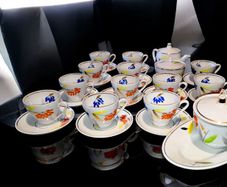 Unusual and beautiful vintage teaset