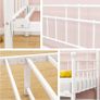 Single Daybed Frame 3ft Sofa Bed Steel Slats Platform Bed Frame 90x190 cm Children Bed For Living Room Guest Room,White Image 6
