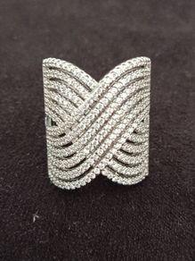 S925 Silver  Wedding Criss Cross Ring
