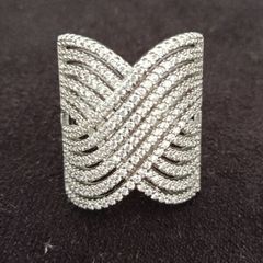 S925 Silver  Wedding Criss Cross Ring