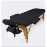 2-Zone Massage Table, Folding, with Arm Rest, Height-Adjustable, Black Image 3