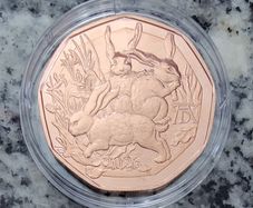 Austria 5 Euro Uncirculated Coin 2026 - Durers Three Bunnies
