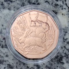 Austria 5 Euro Uncirculated Coin 2026 - Durers Three Bunnies