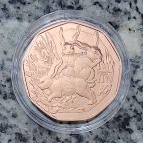Austria 5 Euro Uncirculated Coin 2026 - Durers Three Bunnies