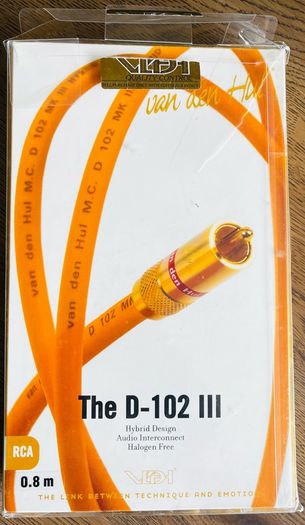 Van Den Hul D102 III Hybrid RCA interconnects 80cm