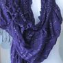 Fashion Purple Elasticated Scarf Scarves Shawl Image 3