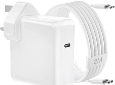 Compatible with Mac Book Pro/Air charger, USB-C power adapter, 110W laptop type-C fast charger, with 2m C-to-C cable, suitable for Mac Pro 16/14/13/15 inches, Mac Air 2022/2021/2020/2019/2018