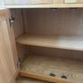 Light Oak Display Cabinet / Storage Unit with Glass Doors Image 4