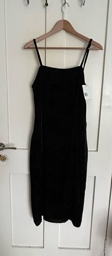 BNWT Liz Claiborne Collection Black Velvet Burnout Cami Dress UK 14