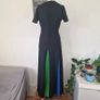 VINTAGE 1960s designer Polly Peck mod wool maxi dress M 10 12 Made in England Image 2