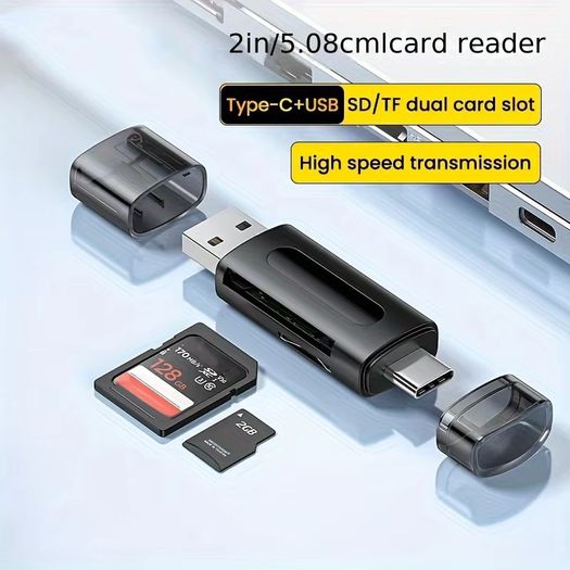 4-in-1 Multi function USB TYPE-C Card Reader External Storage Black Stretch for Memory Stick USB 2.0 Mini SD TF Card Reader