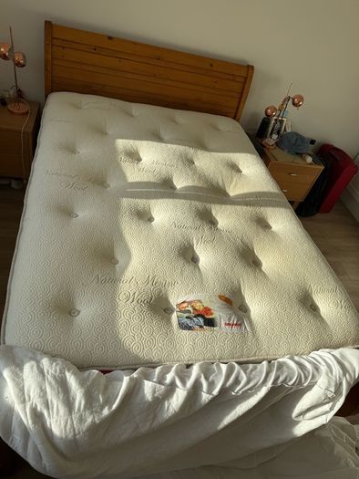 oak sleigh bed
