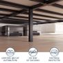 King Size Bed Frame Metal 150x200 with Storage 35cm Image 2