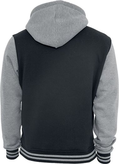 Urban Classic 2 Tone XXL Grey/Black Hooded Varsity Jacket (Brand New)