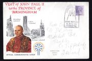 1982 Great Britain Cover Commemorating Visit of John Paul II to the Province of Birmingham tying 15 1/2p Machin definitive on 30 the May 1982