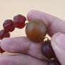 Vintage Melon Shape Carnelian Agate With Monglian Natural Eye Agate Bracelet Image 6