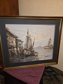 Signed Nautical painting - Florence