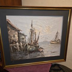 Signed Nautical painting - Florence