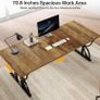 Large Office Computer Desk with Robust Metal Frame 180 x 80 x 75 cm Image 4