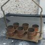 vintage copper ,brass shot rack ,,unusual,,see pictures for condition, used condition, needs a clean ,sold as seen buyer collects or pays postage thank you Image 4