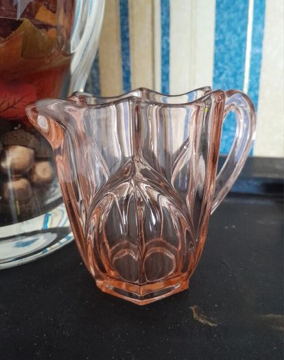Vintage Pink Glass Jug