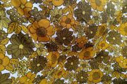 1970s curtain, vintage curtain, Retro floral curtain