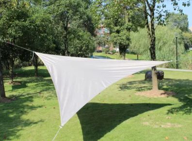 Sun Shade Sail Waterproof Outdoor Garden Patio Party Sunscreen Awning 2x2x2m Triangle Canopy 98% UV Block with Free Rope, Grey