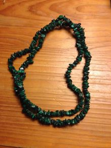 Vintage Green Gem Stone Necklace