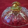 Killarney Crystal Cut Crystal Glass Congratulations On Your Wedding Lidded Jewelry Dish / Bowl With 22 Carat Gold Cover Handle and Footed Base Finishing Made In Ireland Image 7