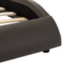 Bed Frame with LED Grey and White Faux Leather 150x200 cm Image 5