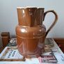 Apilco Brown Stoneware Jug with Side Handle Image 3