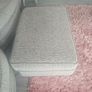 Grey Fabric 2-Seater Sofa & Footstool Image 4