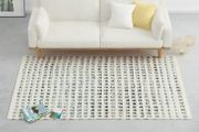 Rug Denim Wool 160x230 cm Blue/White