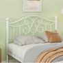 4ft6 Double Bed Frame with Headboard and Footboard Metal Bed Frame Double Mattress Foundation No Box Spring Needed/Easy Assembly/Bedstead Base/White Image 5