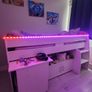 Mid-sleeper bed with pullout desk and underbed cabinet unit. Image 2
