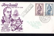1956 Ireland Commemorating The unveiling of a Statute to Commodore John Barry , Founder of the US Navy Commemorative Stamps Illustrated Staehle First Day Cover (FDC)