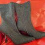 High-heel Dressy Ankle Boots With Sparkly Rhinestones Sequins Jet Black. In Excellent Condition Size Eu 39 Uk 6.   With original protective bag. Image 5