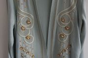VINTAGE Stephen mint and gold cardigan Sz 16