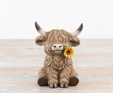 Floral Highland Cow Decoration