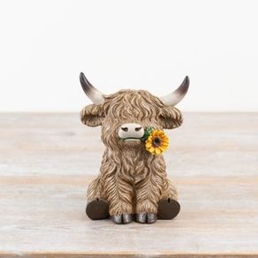 Floral Highland Cow Decoration
