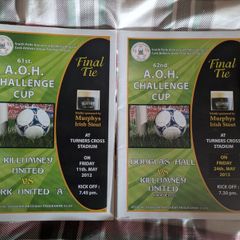 Cork AUL AOH Cup Final Programmes