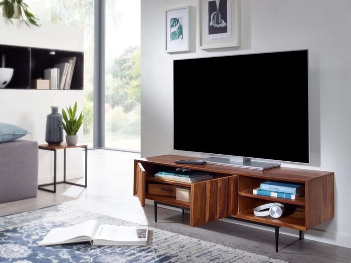 Elegant Sheesham TV Cabinet 123cm Wooden TV Stand.