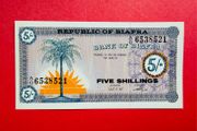 Biafra  5 /shillings  1967 ( Uncirculated ) Pick 1.SCARCE
