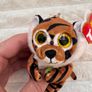 TY Beanie Babies Tiger Clawdia approx. 10 cm keychain Please see photos Image 3