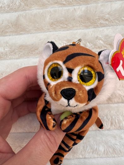 TY Beanie Babies Tiger Clawdia approx. 10 cm keychain Please see photos